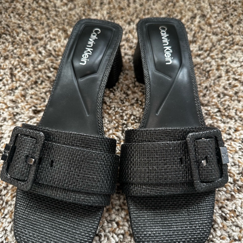Calvin Klein Women's Ariella Black Wedge Heel - Picture 3 of 4
